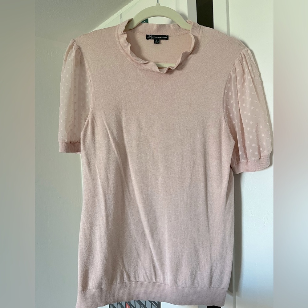 soft blouse/ color:light pink / brand: Adrianna Papell / worn 2x